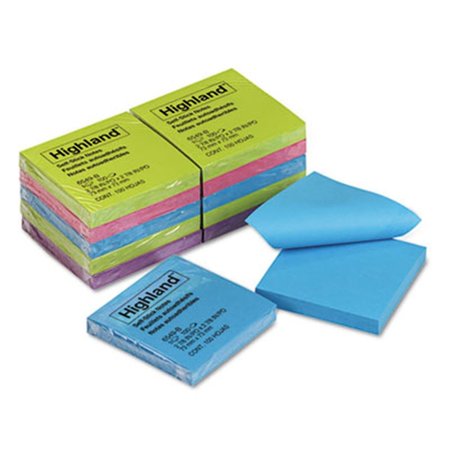3M Sticky Note Pads- 3 x 3- Assorted- 100 Sheets HI31591